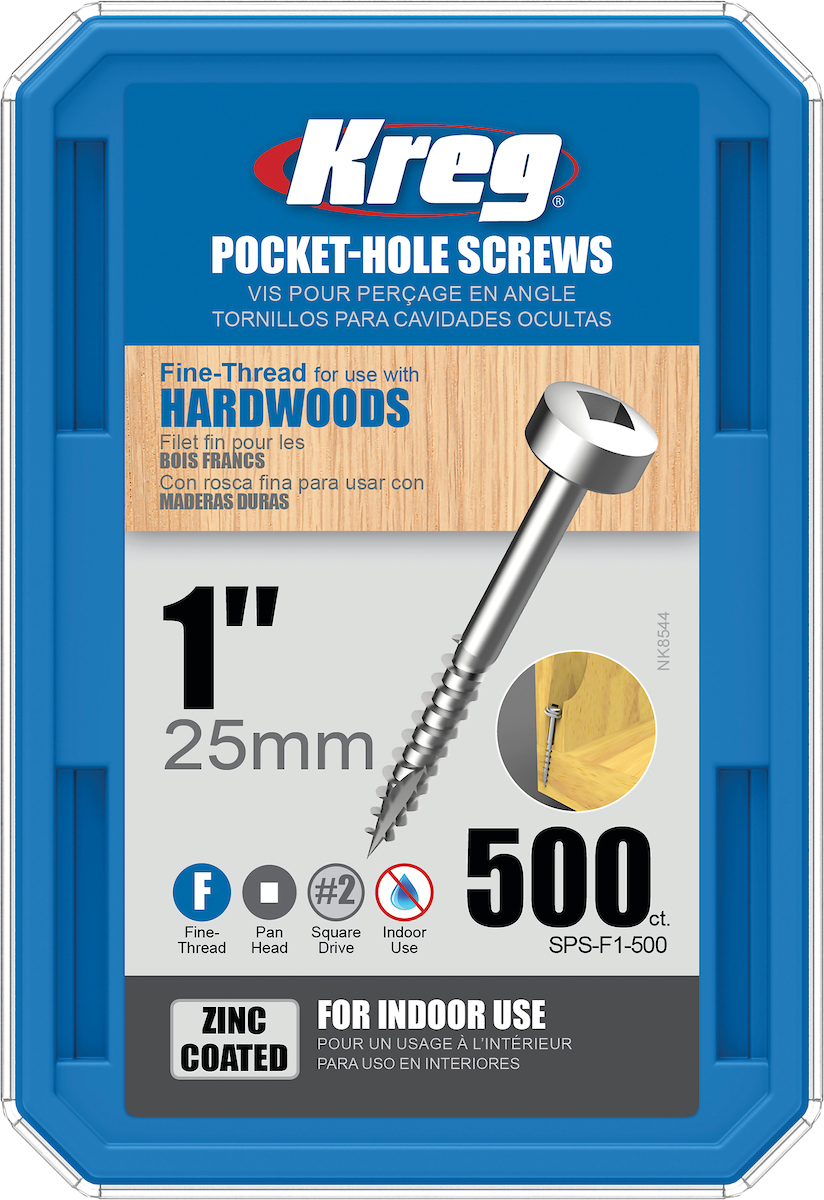 Vis à bois Kreg SPS-F1; Pan Head; 1''; 25 mm; 500 pcs.; fil fin