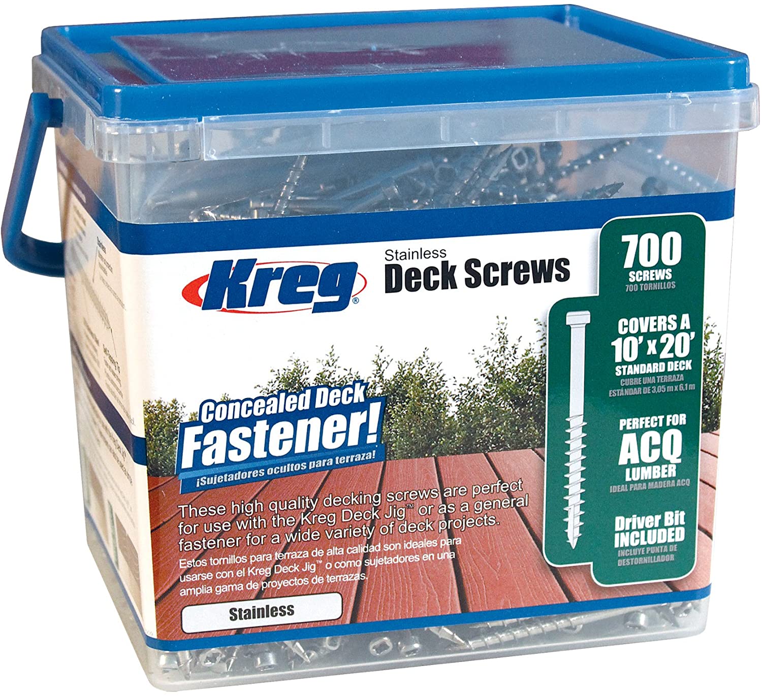 Vis à bois Kreg SDK-C2SS; Pan-Head; 2,00''; 51 mm; 700 pcs .; acier inoxydable