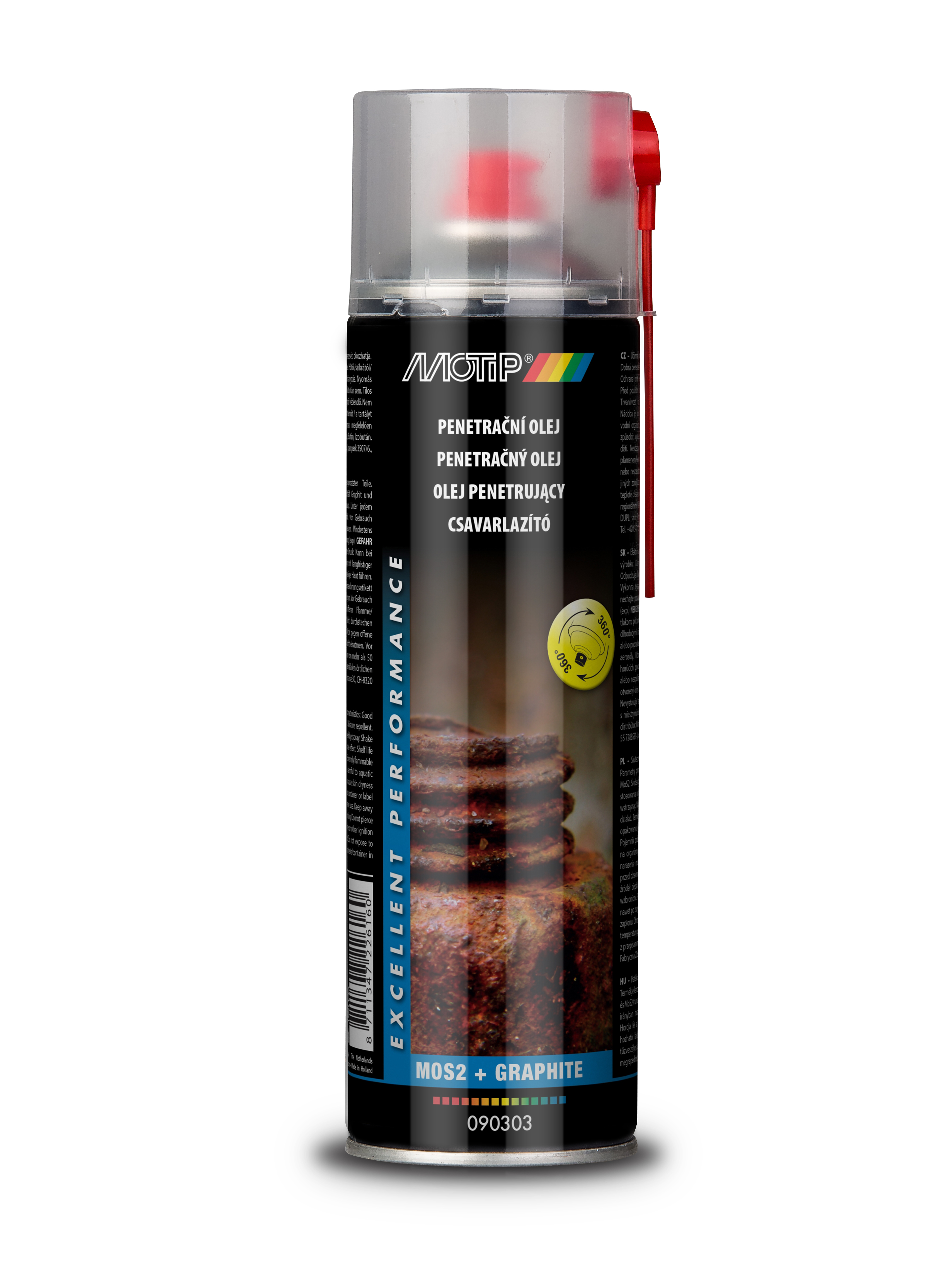 Outil pour faciliter le tournage des vis Motip PENETRATING OIL + MoS2; 500ml