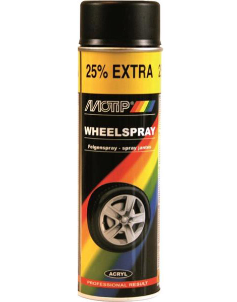 Peindre Motip WHEEL SPRAY; 500 ml; noir