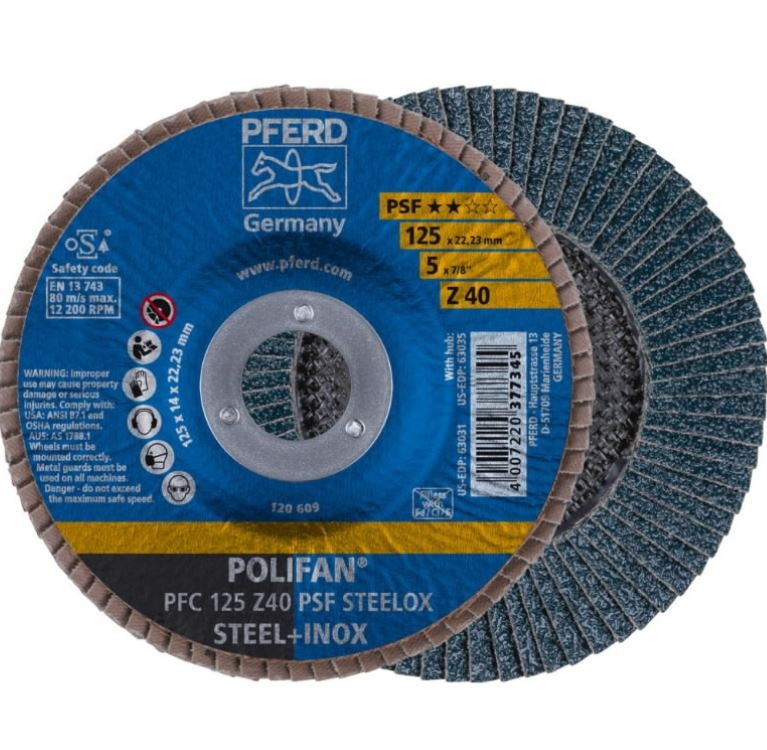 Meule-éventail Pferd PSF PFC POLIFAN; 125 mm; Z40; 1 unités