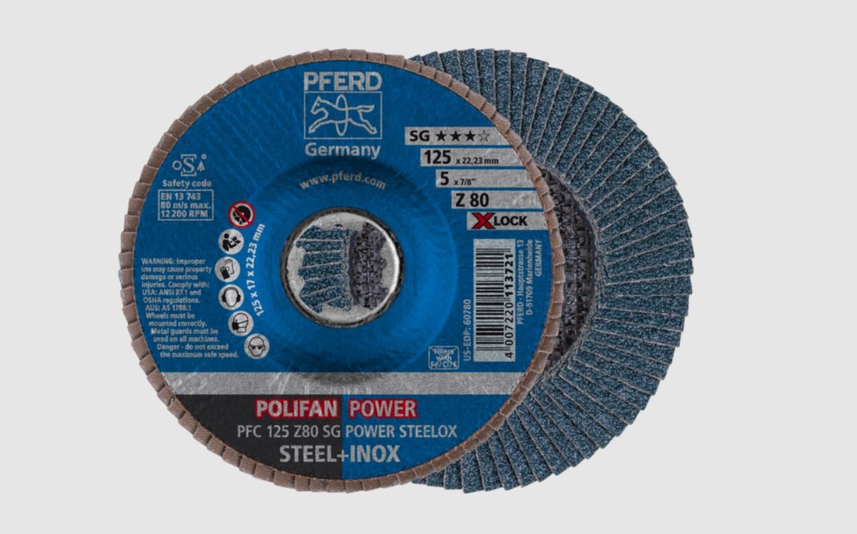 Meule-éventail Pferd SG POWER STEELOX PFC; 125 mm; Z80