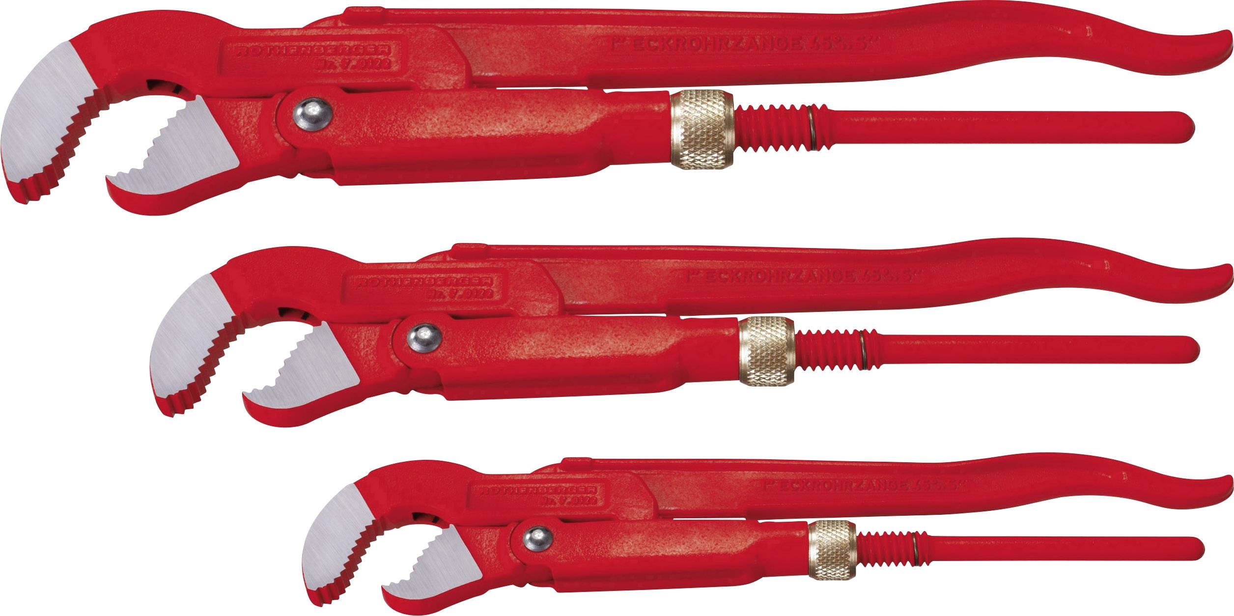 Pince à plomberie Rothenberger SUPER S; 45°; 1'', 1.1/2'', 2''; 3 unités
