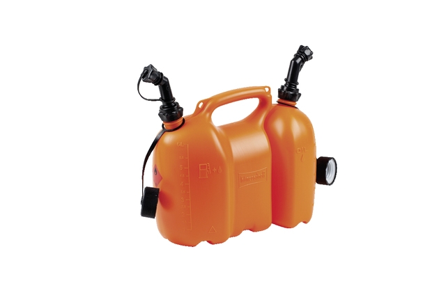 Bidon de carburant 171-014; rouge (6 l) + réservoir d'huile de graissage Ratioparts (3 l)