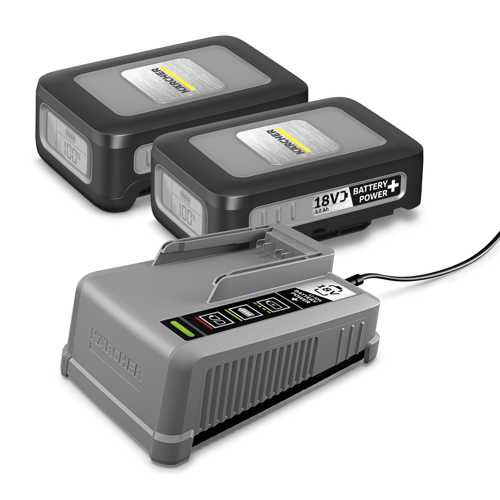 Batterie Karcher Power+ 18 V; 2x3,0 Ah + chargeur de charge rapide Power +