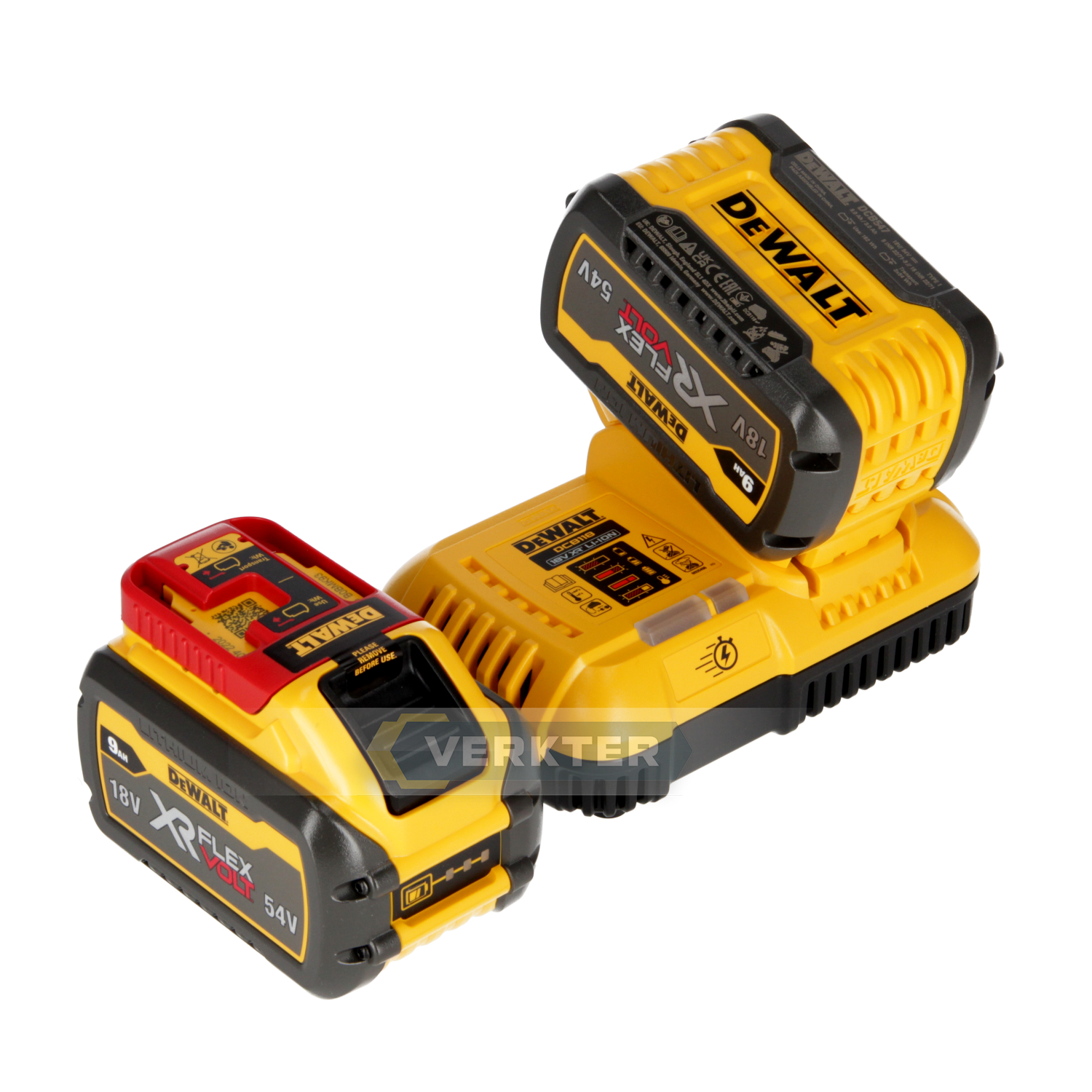 Ensemble d'accessoires DeWALT DCB118; 18 V; 2x9,0 Ah + Chargeur DCB547