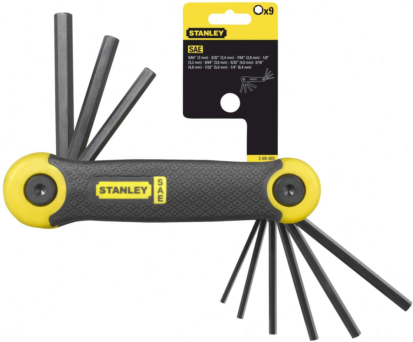 Clé hexagonale Stanley Hex 2-69-265; 9 unités