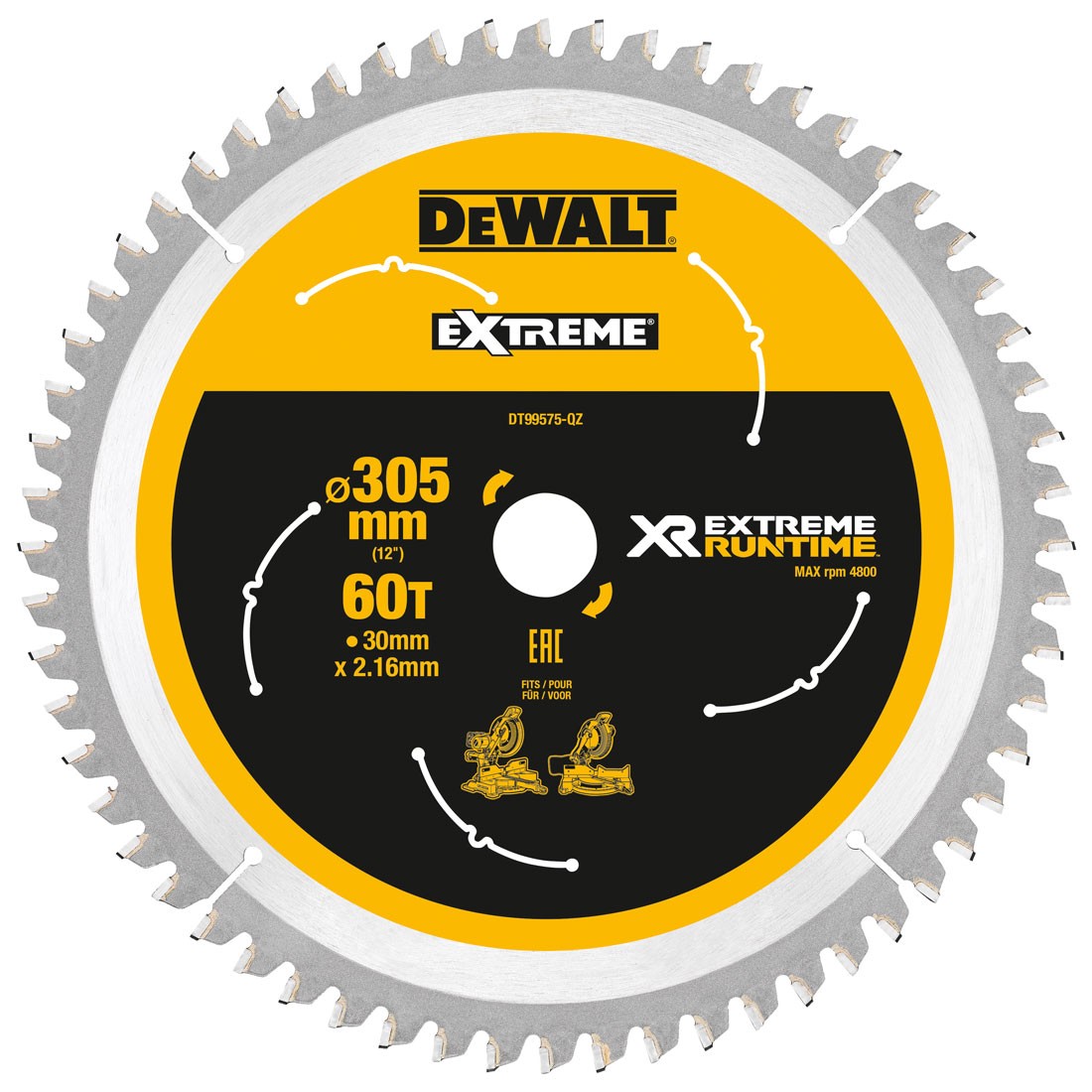 Lame de scie DeWalt DT99575-QZ; 305 mm; 7°