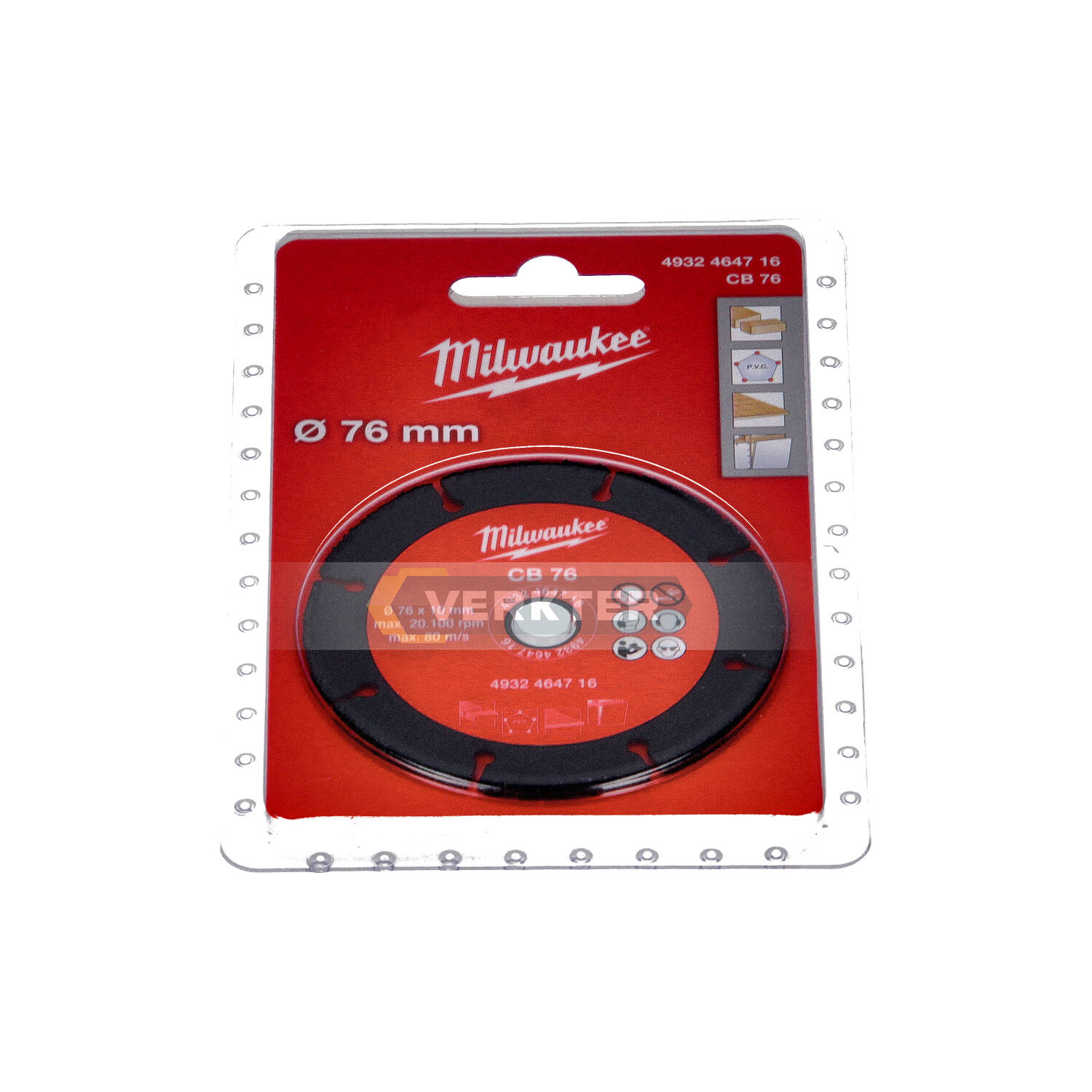 Lame de scie Milwaukee 4932464716; 76x1 mm