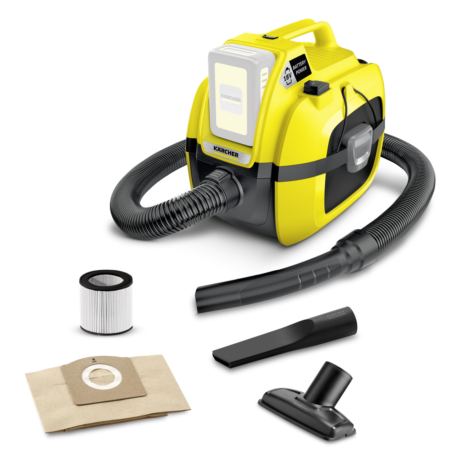 Nettoyeur sec-humide Karcher WD 1; 18 V (sans batterie et chargeur)