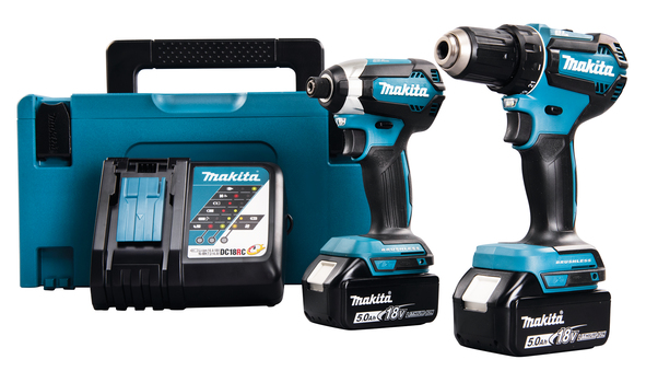 Ensemble d'outils Makita DLX2289TJ (DDF485 + DTD153); 18 V; 2x5,0 Ah accu.