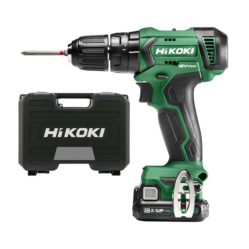 Perceuse à percussion sans fil Hikoki DV12DAWFZ; 12 V; 2x2,5 Ah accu.