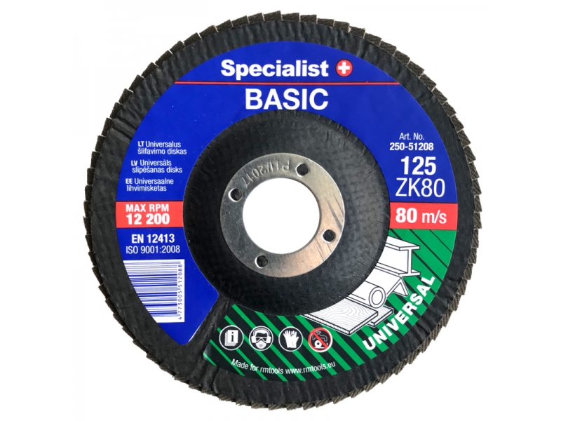 Meule-éventail Specialist 250-51212; 125 mm; ZK120