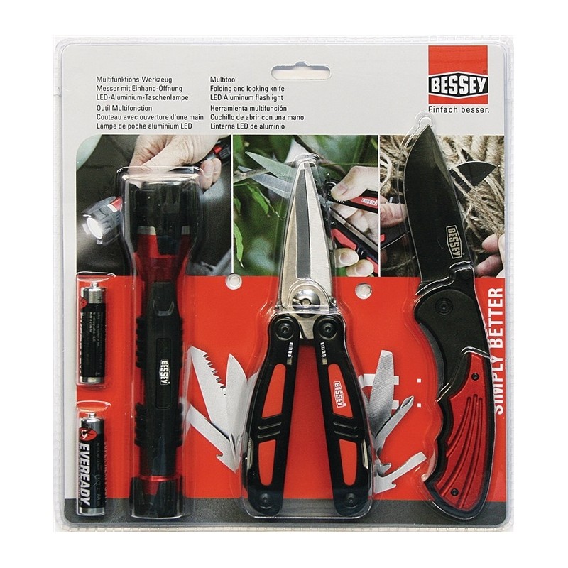 Ensemble de pinces multitool et lampe de poche Bessey DBST-Set + lame
