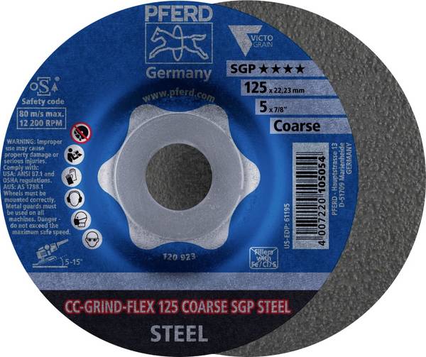 Disque a meuler Pferd CC-Grind-Flex SGP-Steel Coarse; 125 mm