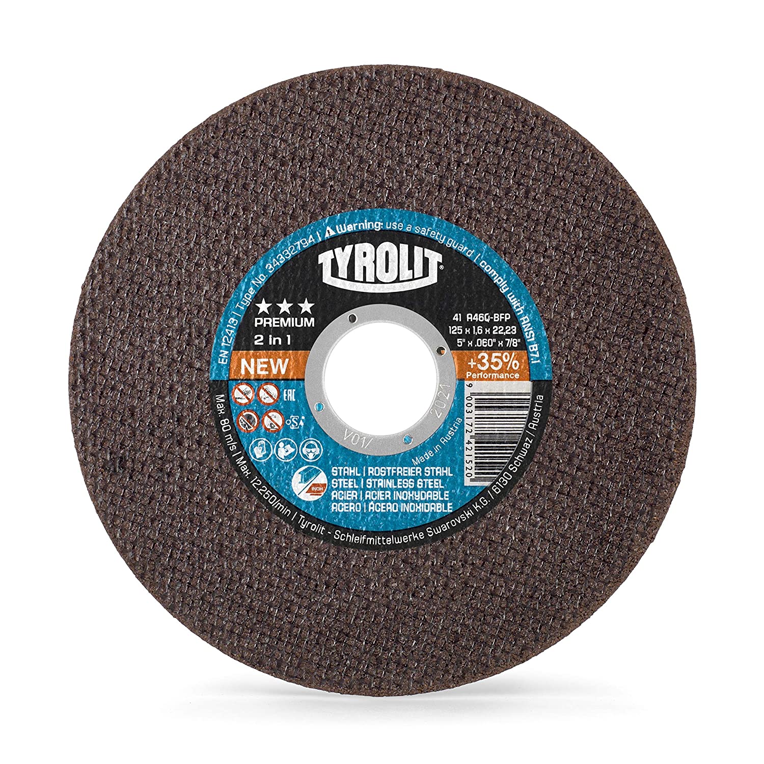 Disque abrasif Tyrolit Premium 2in1; 125x1,6 mm