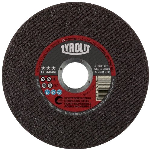 Disque abrasif Tyrolit Premium Inox; 125x1 mm