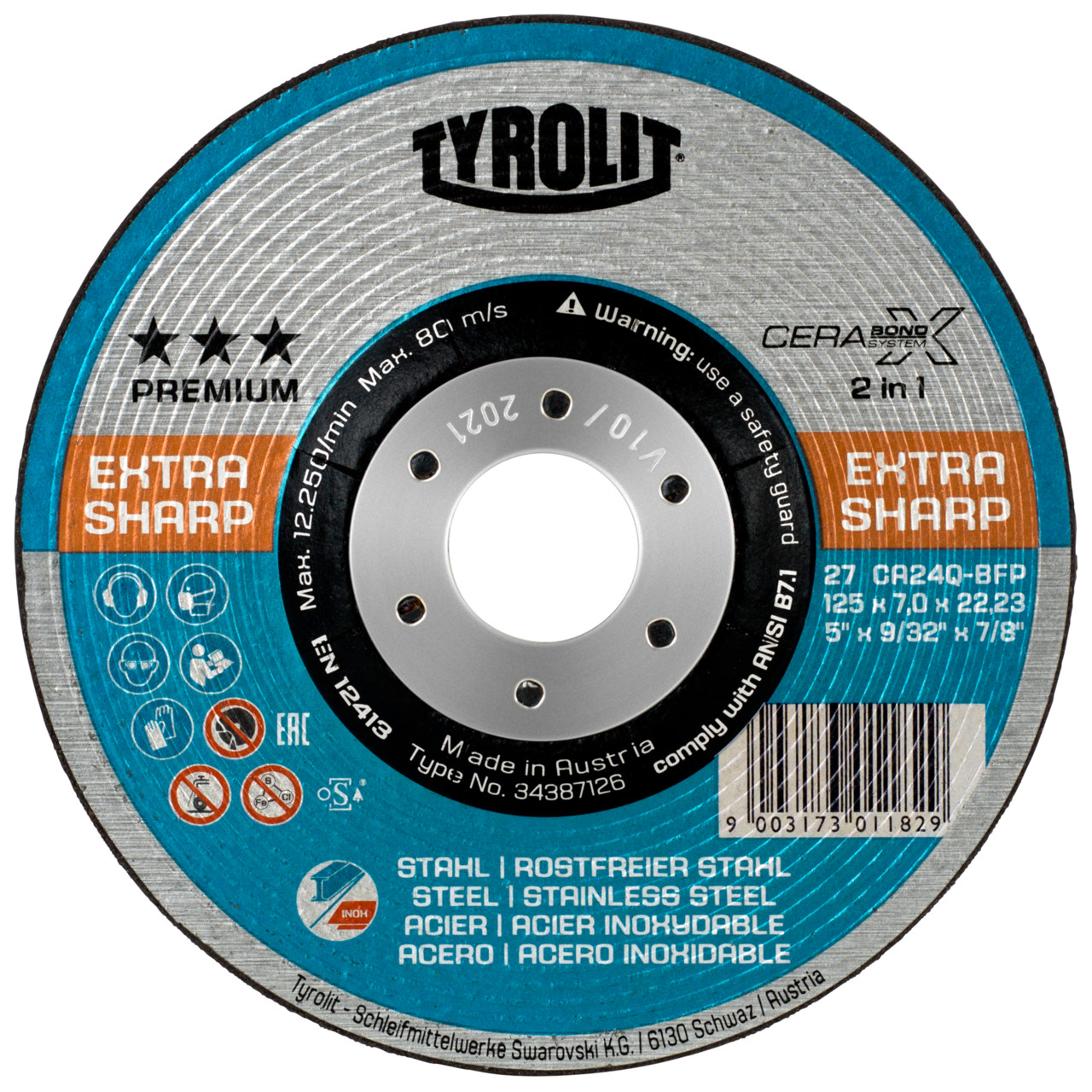 Disque a meuler Tyrolit Premium Cerabond; 150x4 mm