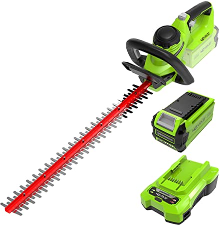 Taille-haie Greenworks G40HT61K2; 40 V; 1x2,0&nbsp;Ah; 61 cm longueur; sans fil