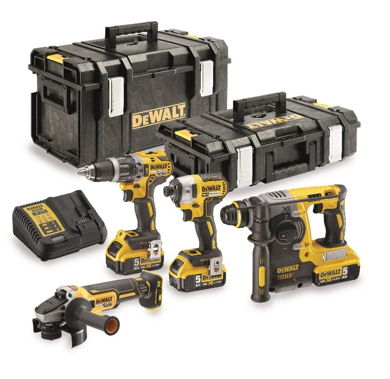 Ensemble d'outils DeWalt (DCG405 + DCH273 + DCD796 + DCF887); 18 V; 3x5,0 Ah accu.