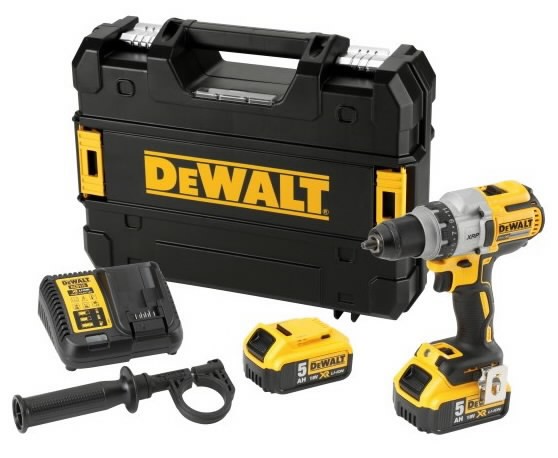 Perceuse DeWalt DCD991P2-QW; 18 V; 2x5,0 Ah accu.