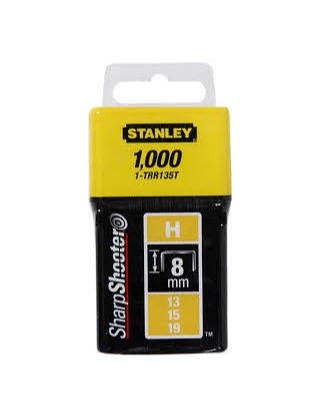 Agrafes Stanley; 8 mm; 1000 pcs .; type H; galvanisé