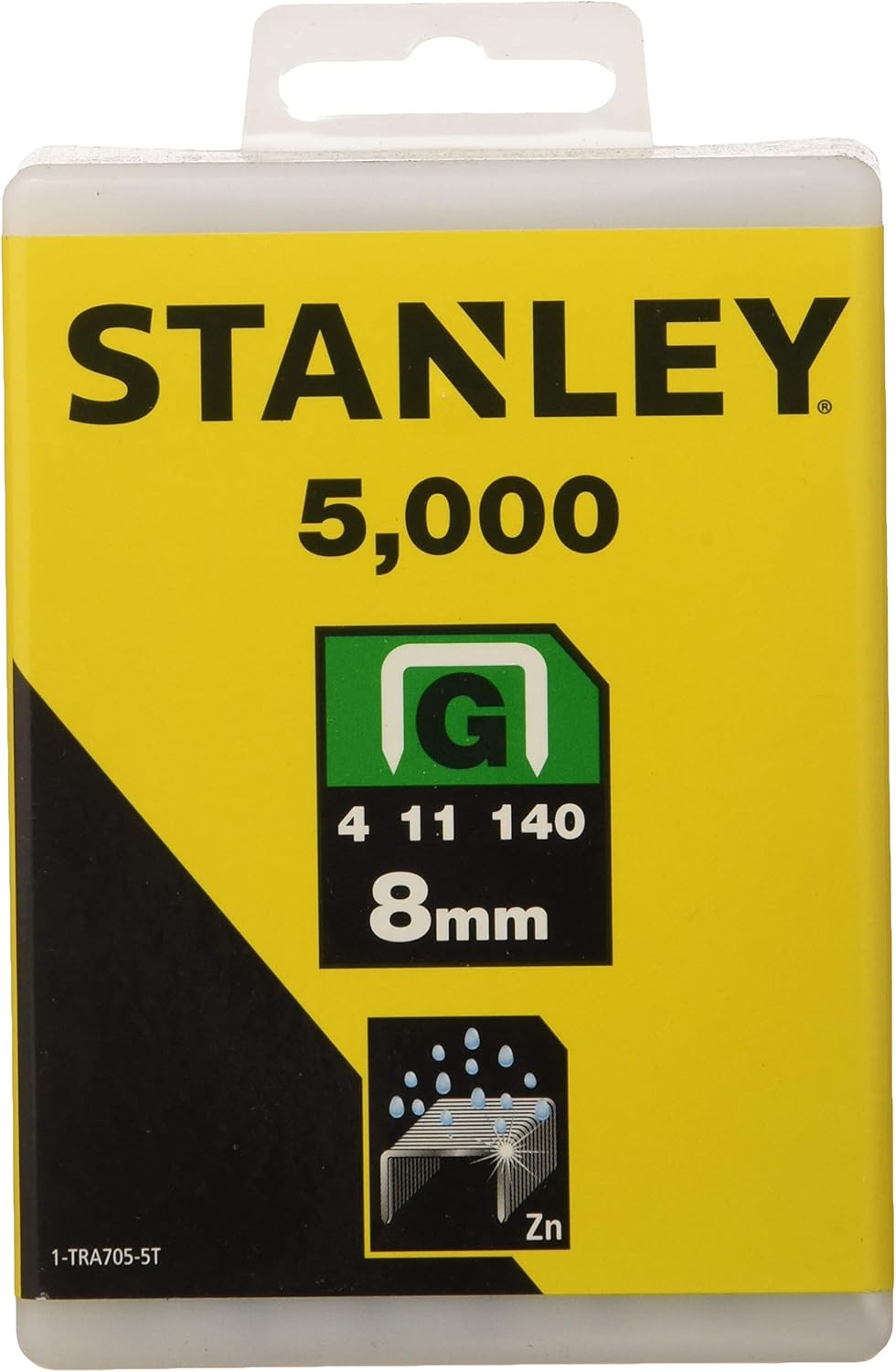 Agrafes Stanley; 8 mm; 5000 pcs .; type G galvanisé