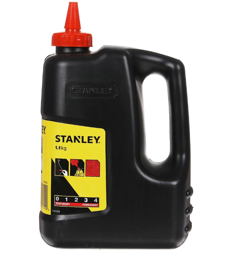 Recharge de craie de marquage pour ligne de craie / ruban à mesurer Stanley; 1100 g; rouge