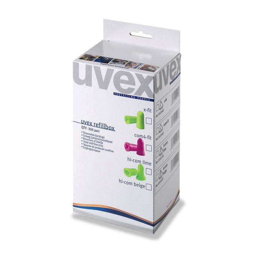 Boules Quies Uvex X-fit; REFILL One2Click; 37 dB; 300 unités