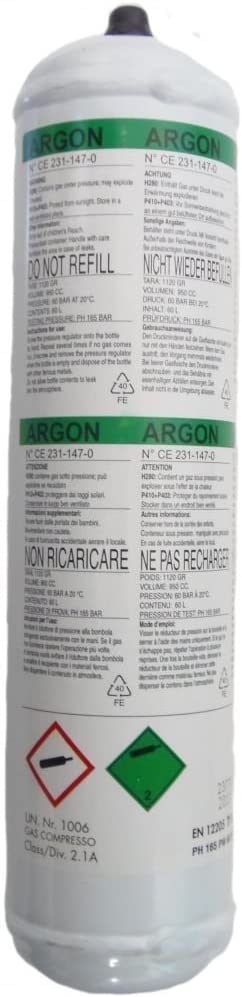 Gaz de chalumeau Telwin Argon; 1 l; usage unique