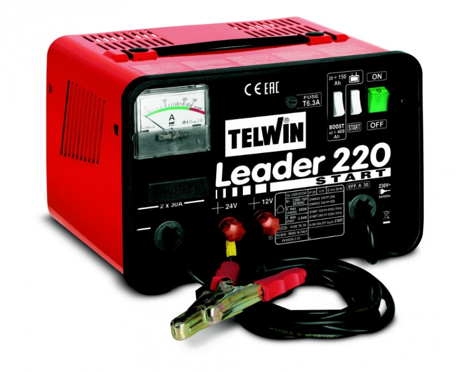 Chargeur de batterie de voiture/Dispositif de démarrage Telwin Leader 220 Start; 400 Ah
