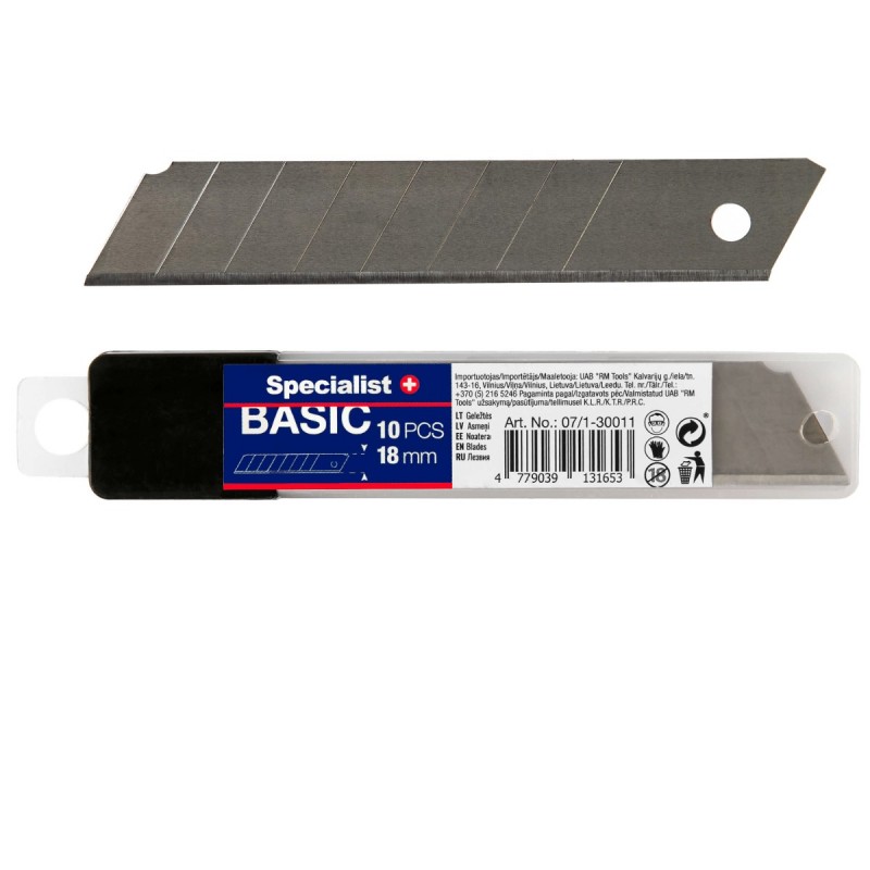 Lame qui peut être coupée à un plus petit blader Specialist Basic; 18 mm; 10 unités