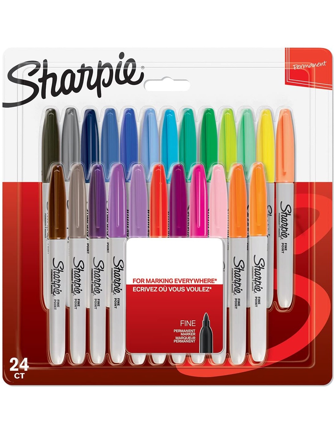 Ensemble de stylo marqueur Sharpie Fine; 24 unités