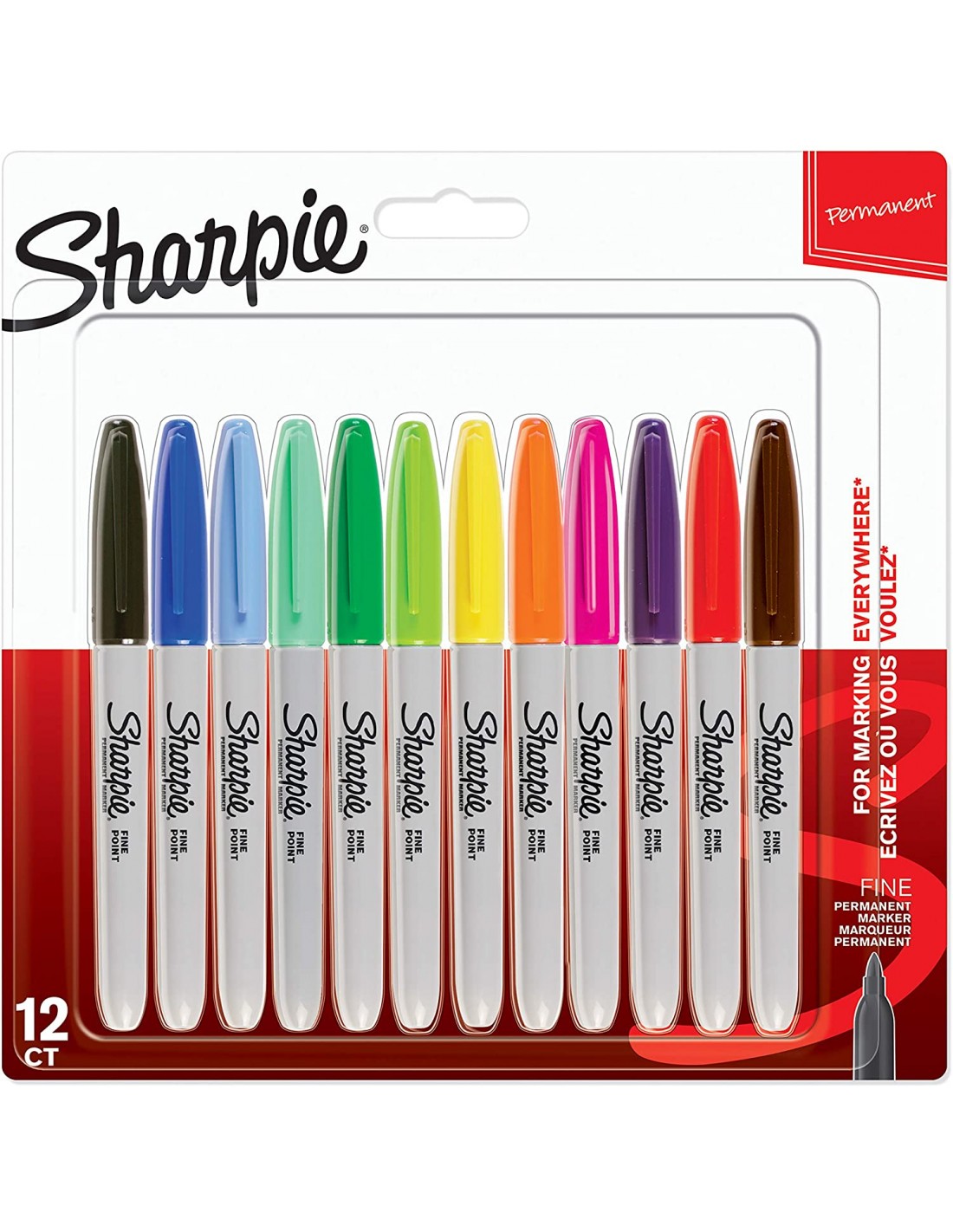 Ensemble de stylo marqueur Sharpie Fine; 12 unités