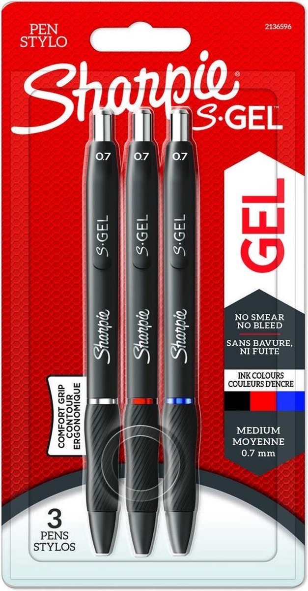 Ensemble de stylo marqueur Sharpie S Gel; 3 unités