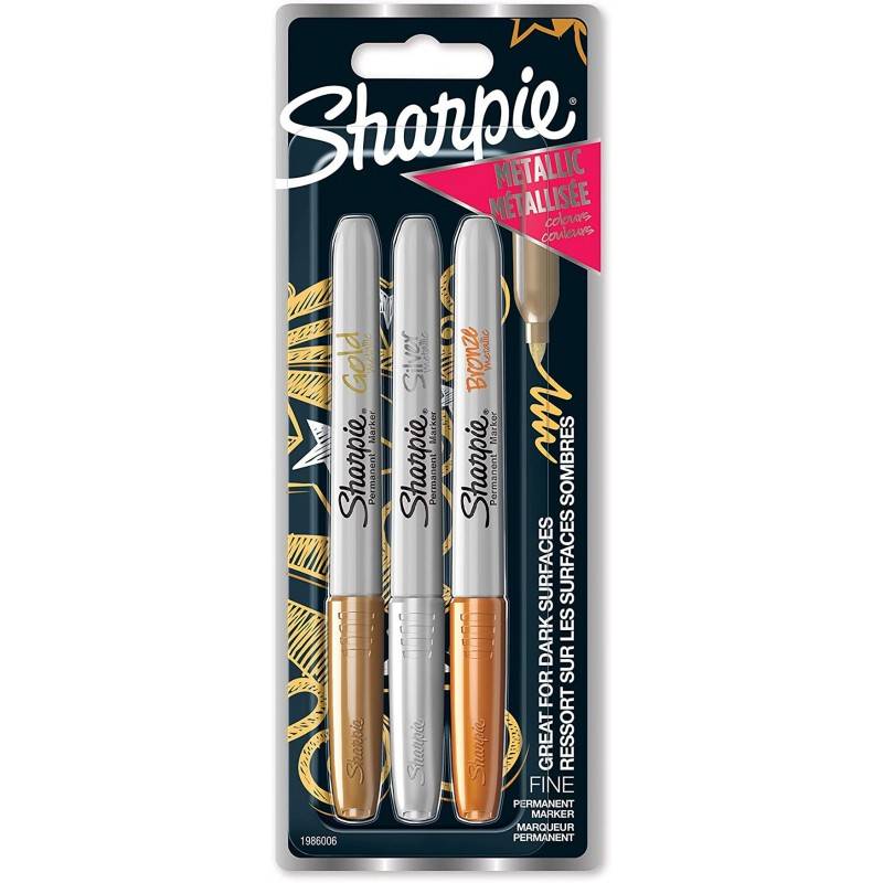 Ensemble de stylo marqueur Sharpie Metalic Fine; 3 unités