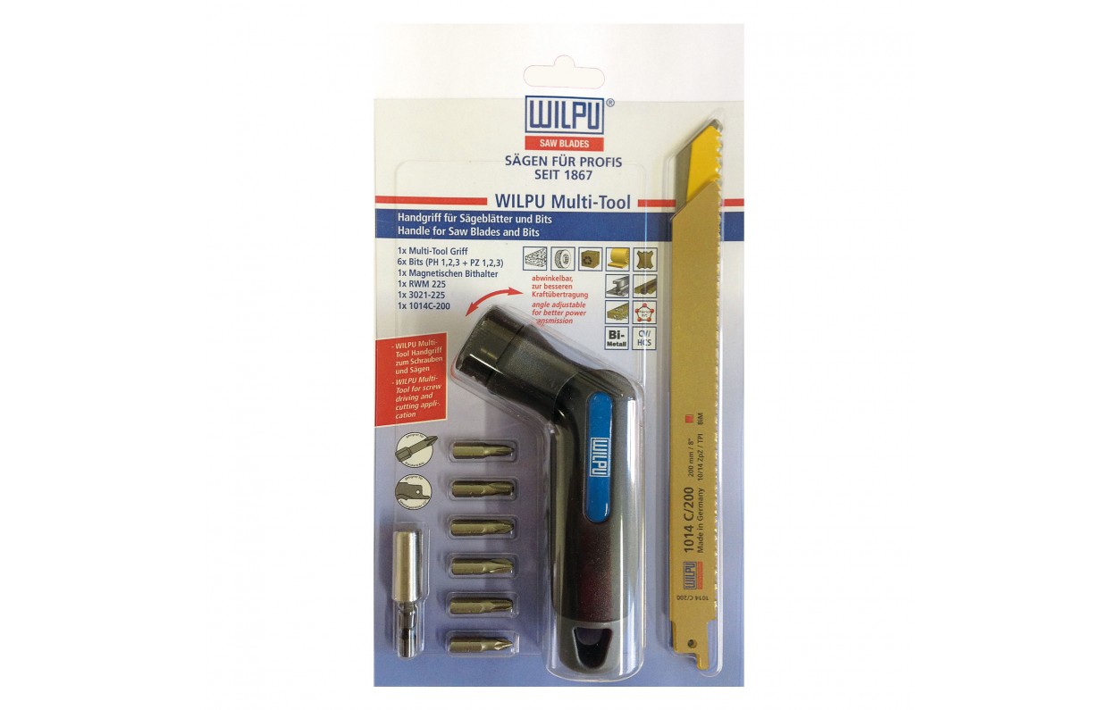 Jeu de mèches et scies Wilpu No.1 Multi-Tool PH/PZ; 11 pcs.; avec poignée