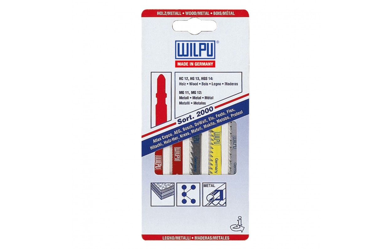 Lames pour scie sauteuse Wilpu SORT 2000; 5 unités