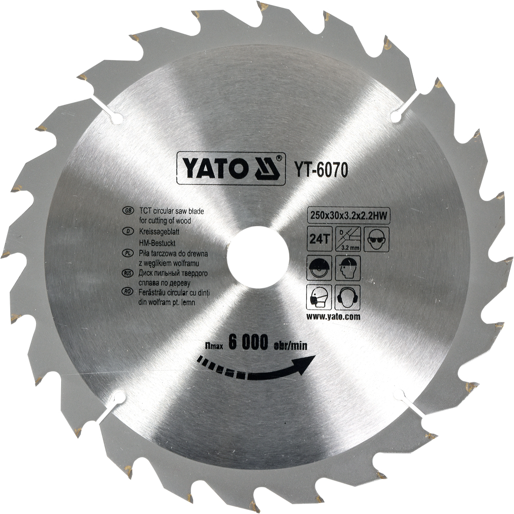 Lame de scie Yato YT-6070; 250x2,2x30 mm; Z24