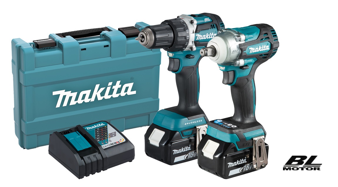Ensemble d'outils Makita DLX2410G (DDF484 + DTW300); 18 V; 2x6,0 Ah accu.