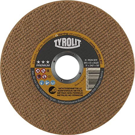 Lame de scie pour aluminium Tyrolit 34332822; 41F; 125x1,0x22,23 mm; A60N-BFP