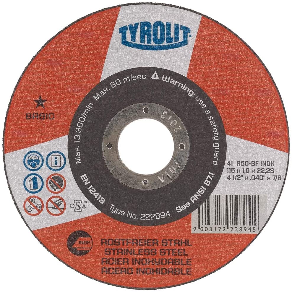 Disque abrasif Tyrolit 323976; 41F; 50x1x6 mm; A60R-BFXA