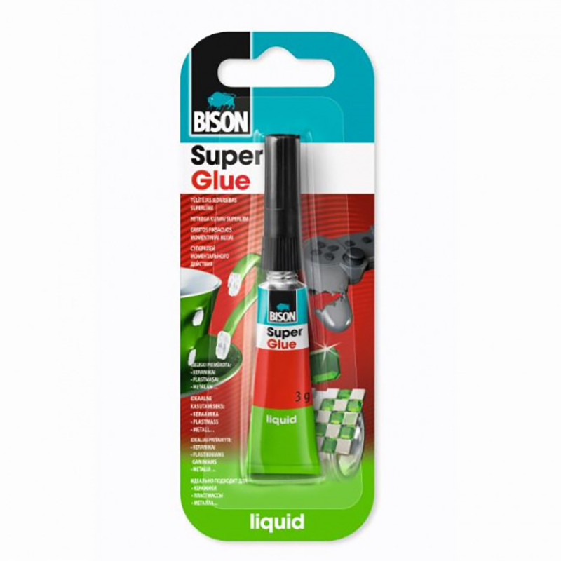 Colle universelle Bison 6310725 Super Glue Liquid; 3 g