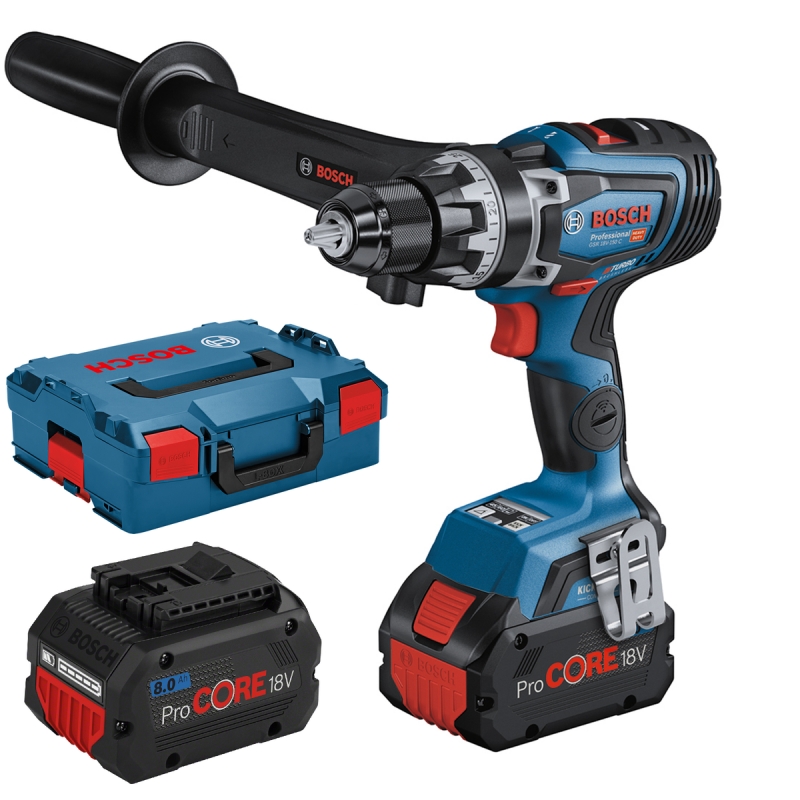 Perceuse Bosch GSR 18V-150 C BITURBO; 18 V; 2x8,0 Ah accu.