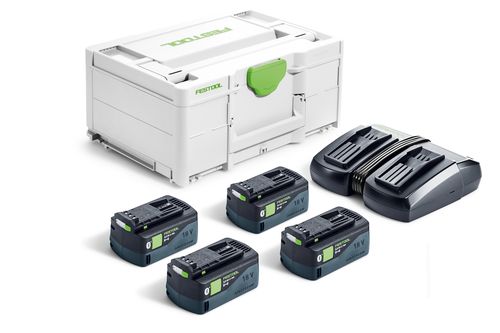 Ensemble d'accessoires Festool SYS 18V 4x5,0/TCL 6 DUO; 18 V; 4x5,0 Ah accu.