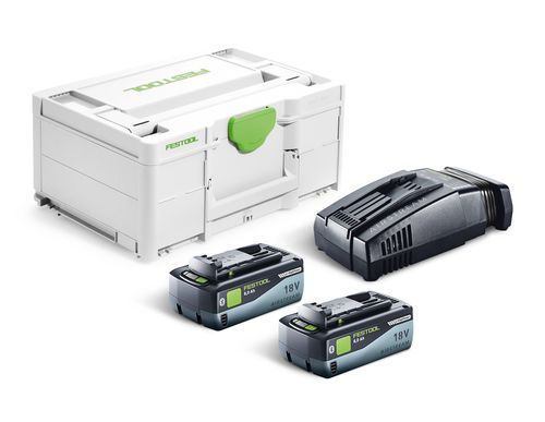Ensemble d'accessoires Festool SYS 18V 2x8,0/SCA16; 18 V; 2x8,0 Ah accu.