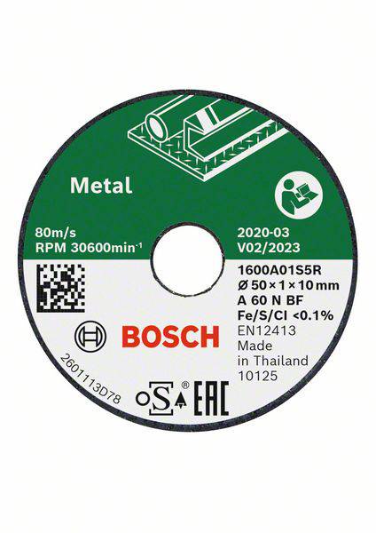 Scie circulaire Bosch 1600A01S5Y; 50x1,0x10 mm