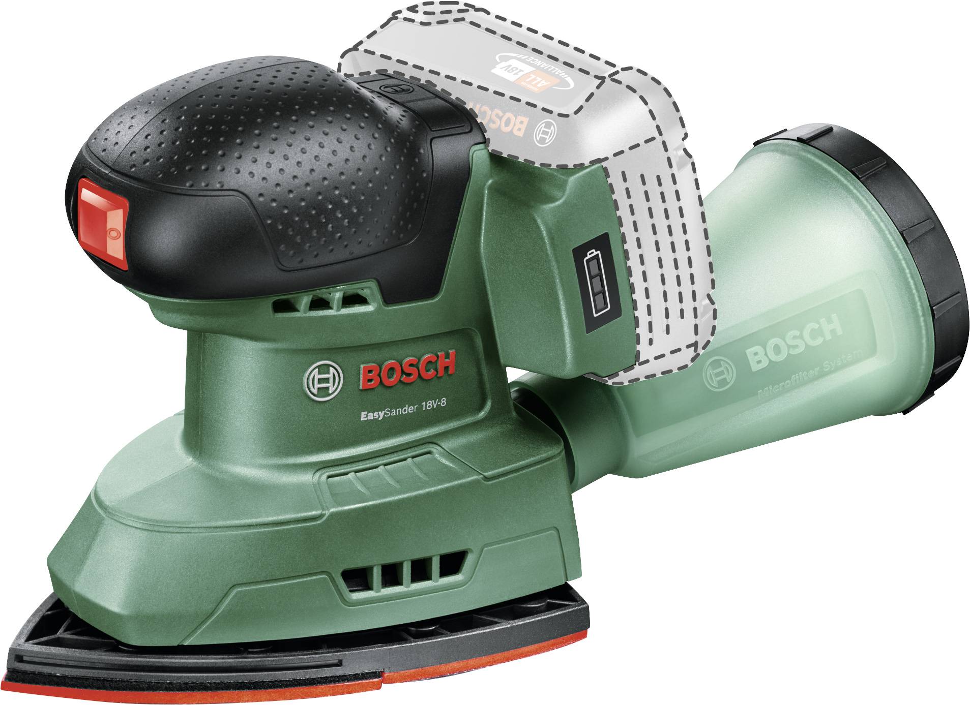 Multisander Bosch Easy Sander 18V-8; 18 V (sans batterie et chargeur)