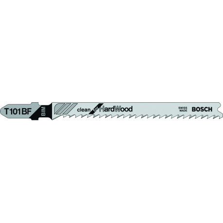 Lame de scie sauteuse Bosch T101BF; 100 mm; 2 unités