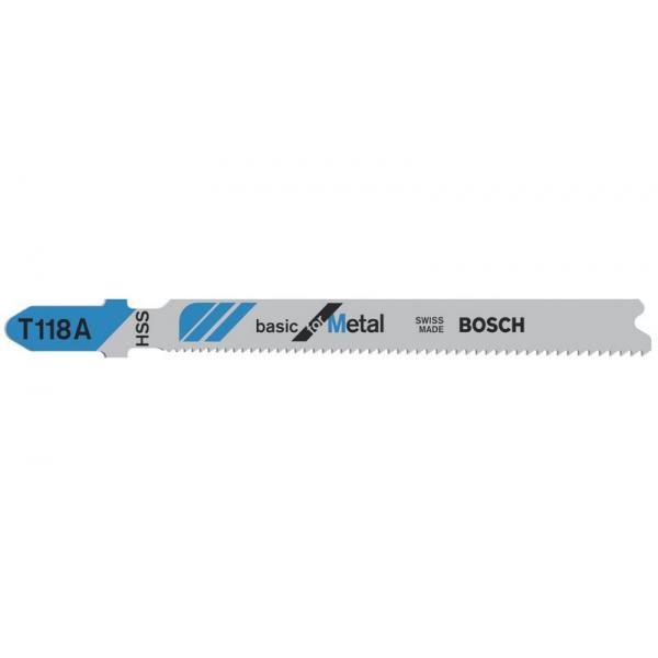 Lame de scie sauteuse Bosch T 118 A; 92 mm; 100 unités